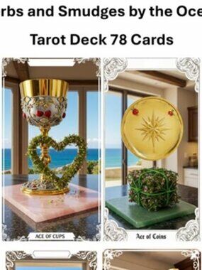 Herbs and Smudges by the Ocean tarot deck 78 card